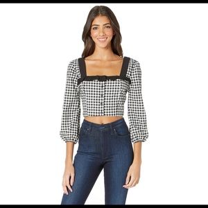 NEW BCBG crop top size large tags on